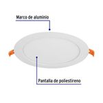 Lámpara LED Redonda Empotrable luz Cálida 12 W - Volteck