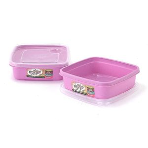 Set de 2 Herméticos Cuadrados Bio Trigo Buganvilia 28 Oz