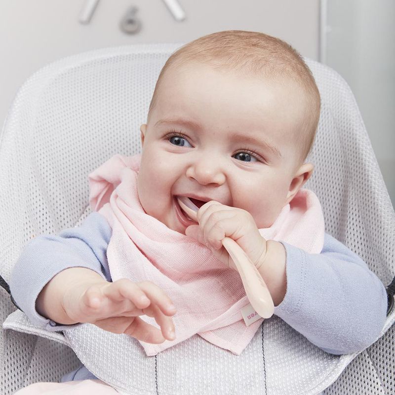Set De 2 Cucharas Mis Primeras Comidas Rosado Y Gris - Beaba
