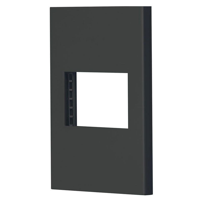 Placa De 1 Módulo Negro - Volteck
