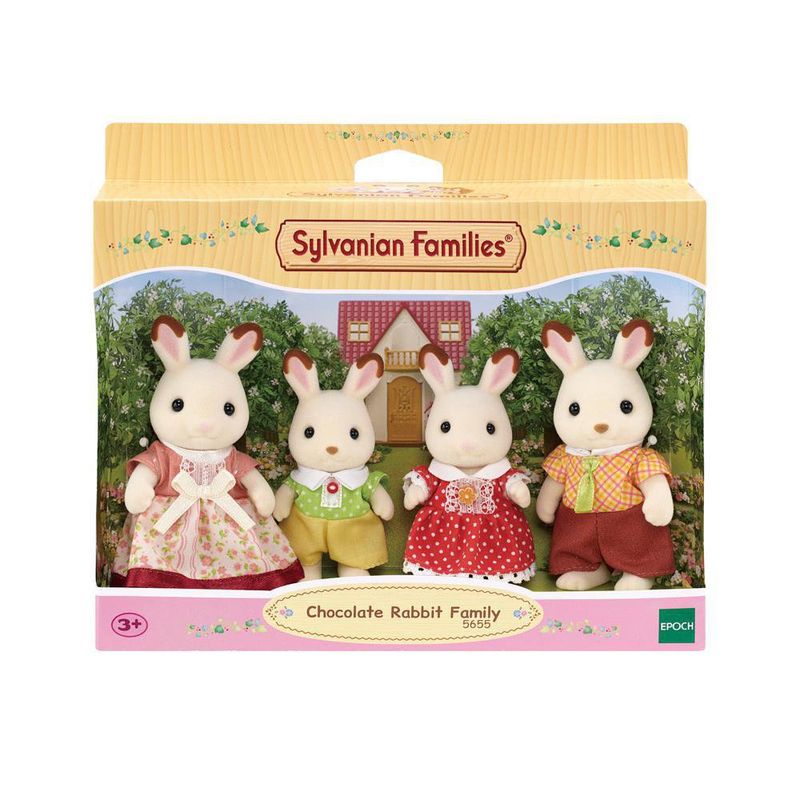Set De Familia Conejo Chocolate 4 Pzas - Sylvanian Families
