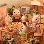 Set De Familia Conejo Chocolate 4 Pzas - Sylvanian Families