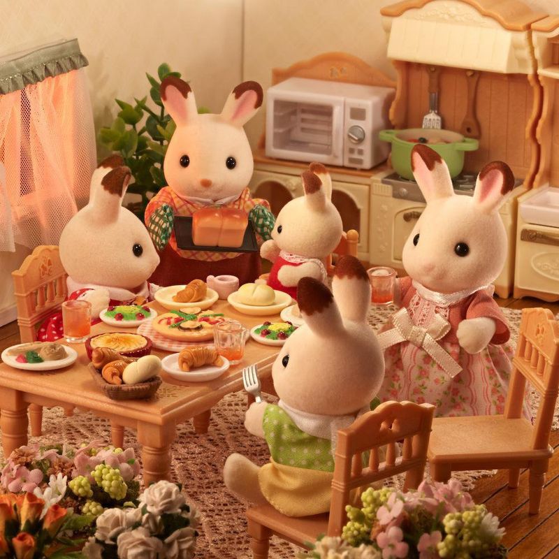 Set De Familia Conejo Chocolate 4 Pzas - Sylvanian Families