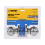 Cerradura Esfera Tubular Dormitorio Cromo Mate - Hermex Basic