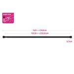 Galería De Tensión Fuji Negra Extensible De 140 - 240 Cm - Inspire