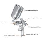Pistola De Gravedad De Aluminio 1.7 Mm - Truper