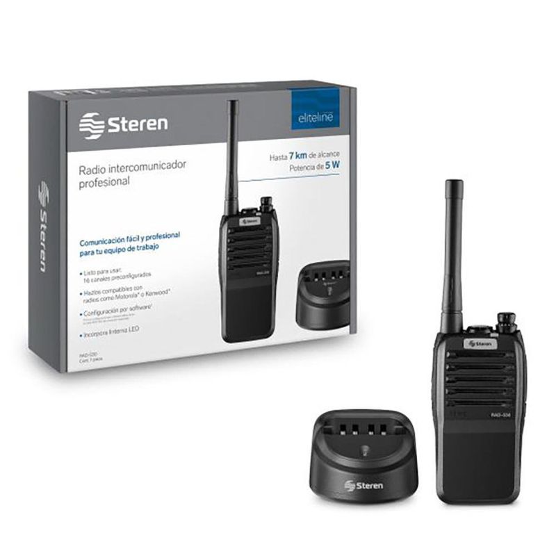 Radio Intercomunicador Profesional con Alcance de 7 Km - Steren