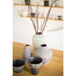 Florero Lund De Cerámica Artesanal Negro 11x21 Cm - Topis