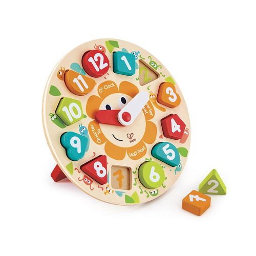 Hape Juego Rompecabezas Reloj Grueso Multicolor 9.65 x 1.38 Plg