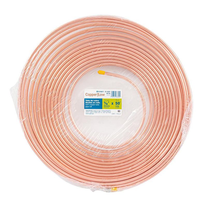 Tubo De Cobre Flexible 5/16 Plg Rollo De 15 M - Foset