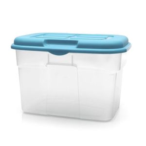 Caja Organizadora 32 L con Tapa Turquesa