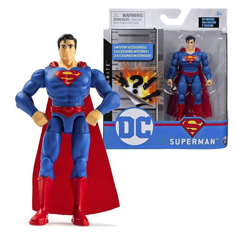 Figura De Acción 4 Pulgadas Con 3 Accesorios - Dc Comics Diseño Surtido