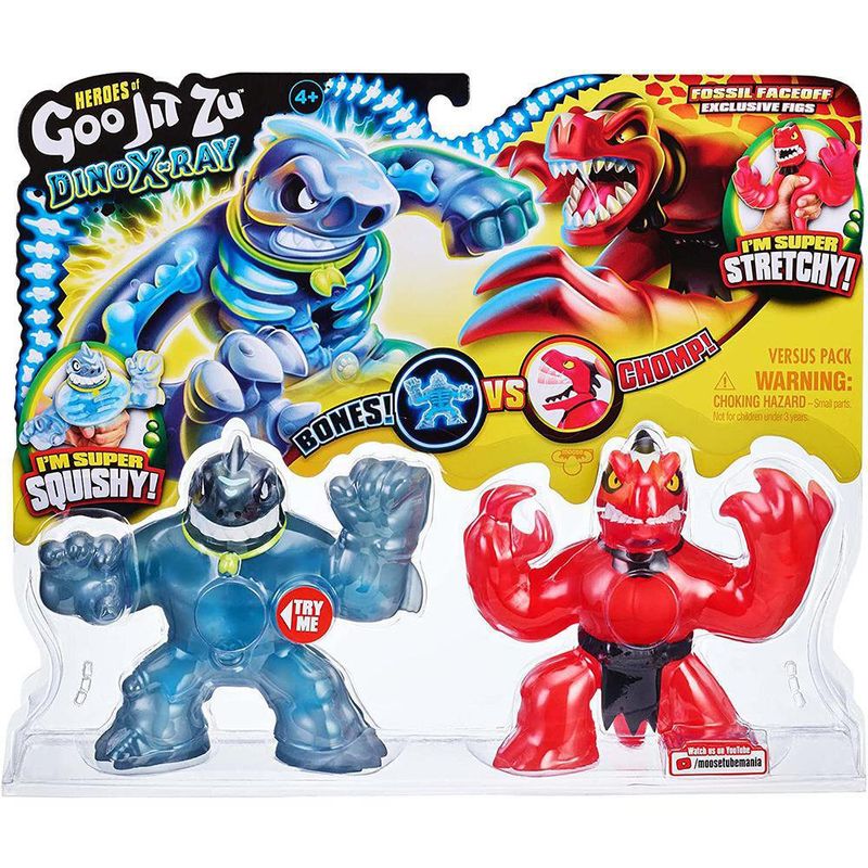 Muñecos De Juguetes Con 2 Dino X Ray Surtidos Plástico Suave - Goo Jit Zu