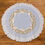 Mantel Redondo Blanco 85X85 Cm - Viva