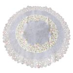 Mantel Redondo Blanco 85X85 Cm - Viva