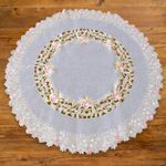 Mantel Redondo Blanco 85X85 Cm - Viva