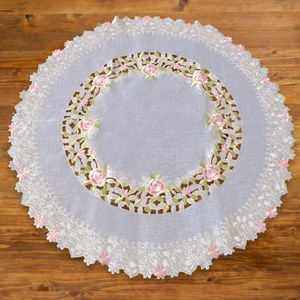 Mantel Redondo Blanco