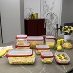 Set De Contenedores Con Tapaderas Rojas 7 Piezas - Keter