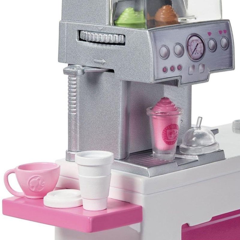 Barbie Cafetería con Muñeca y Accesorios Realistas de 20 Piezas
