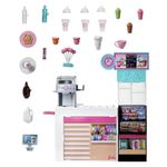 Barbie Cafetería con Muñeca y Accesorios Realistas de 20 Piezas