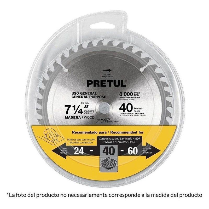 Sierra Circular Madera 7 1/4 60Dpp - Pretul