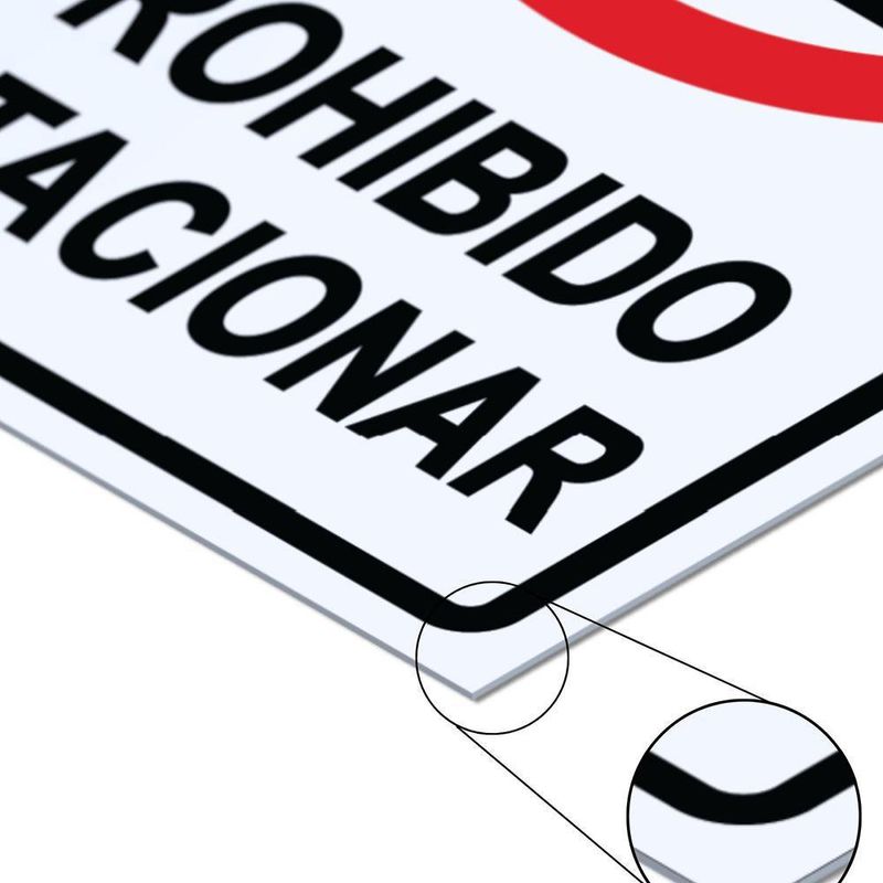 Rótulo No Estacionar 20x30 Cm - Sigo