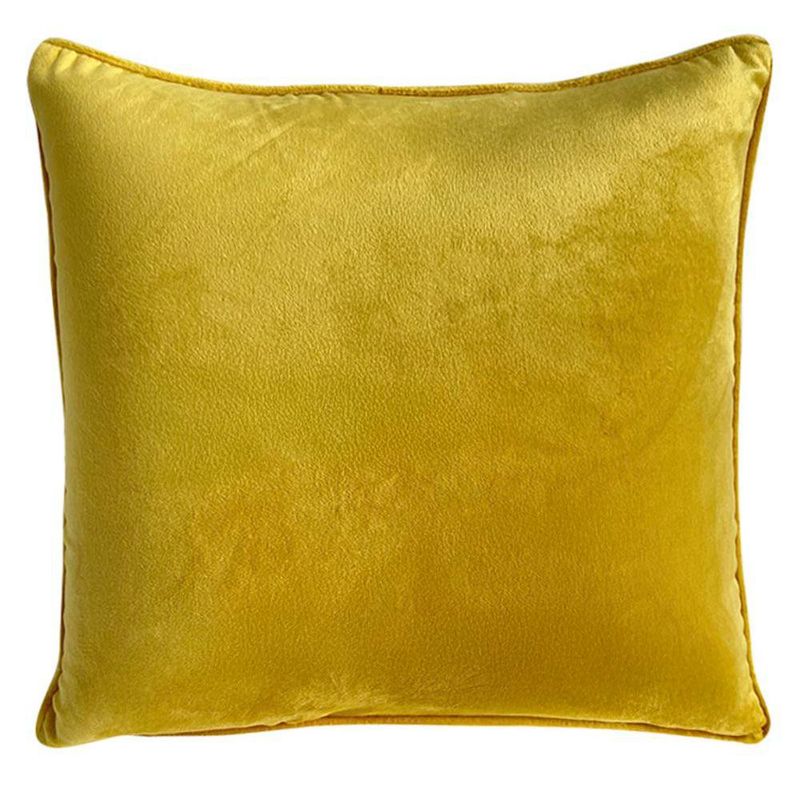 Cojín Relleno Decorativo Cuadrado Mostaza 40 x 40 Cm