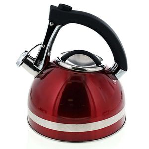 Tetera con Silbato y Mango Antideslizante Roja 3 L