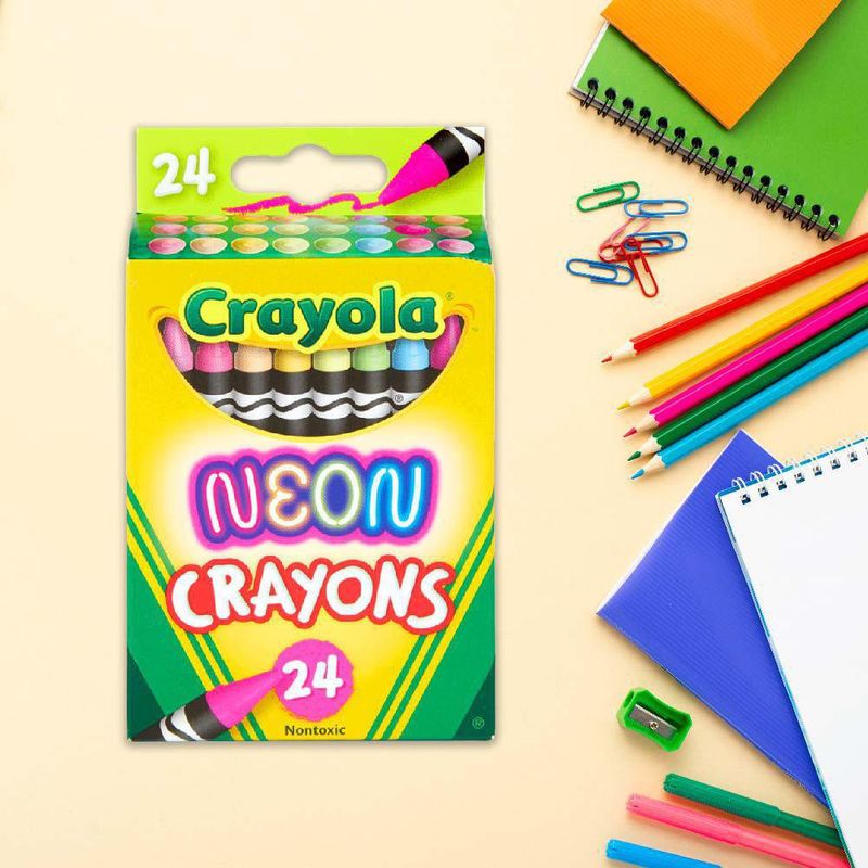 Set de 24 Crayones Crayola Neon Colores Brillantes