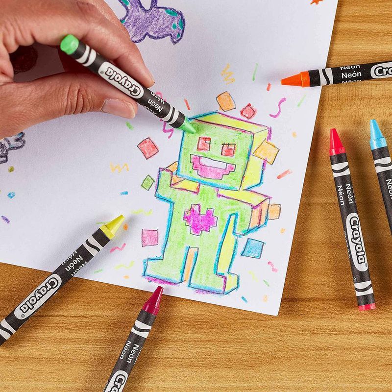 Caja De Crayones En Colores Neón Brillante De 24 Colores - Crayola