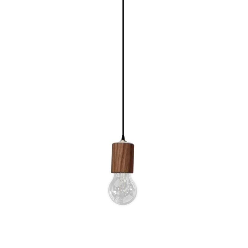 Socket De Madera Negro Con Cable Negro - Arte Factos