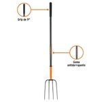 Bieldo Para Paja 4 Dientes De Metal Y Acero 48 Plg - Truper