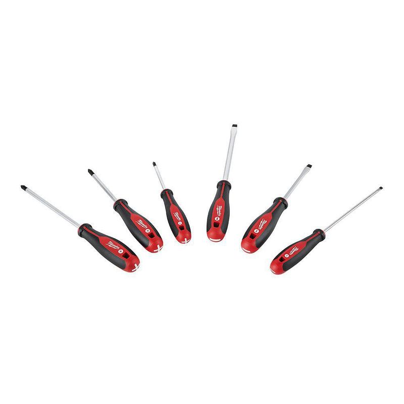 Set De 6 Destornilladores Punta Plana Y Phillips - Milwaukee Electric