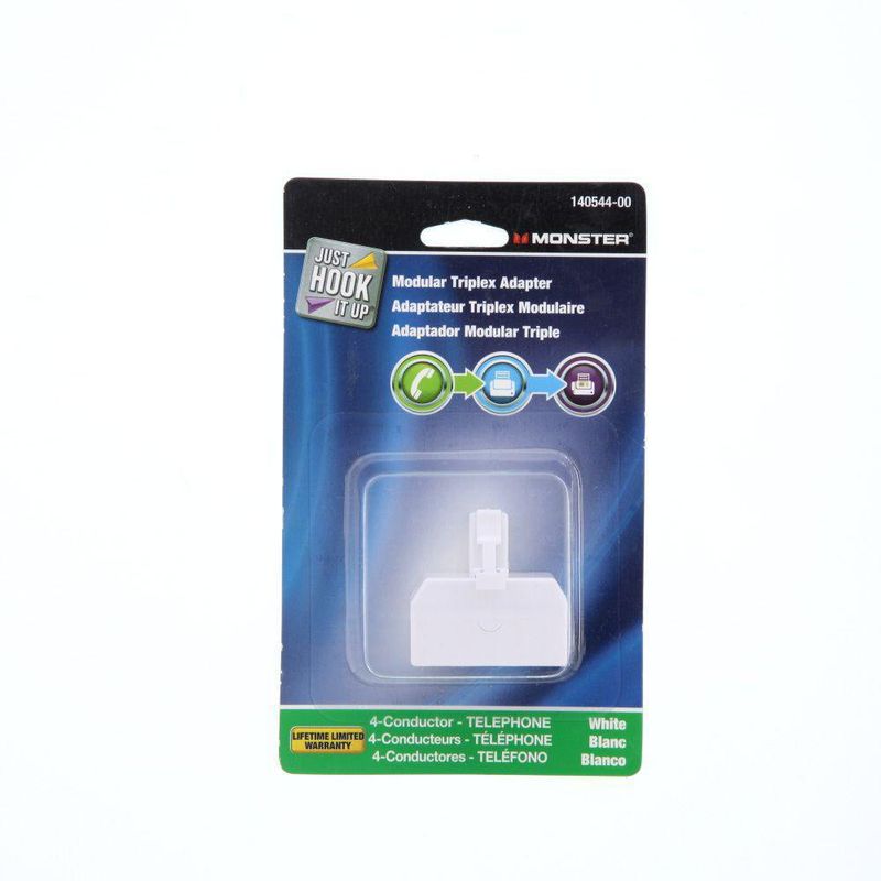 Adaptador De 1 A 3 Para Teléfono Blanco - Monster