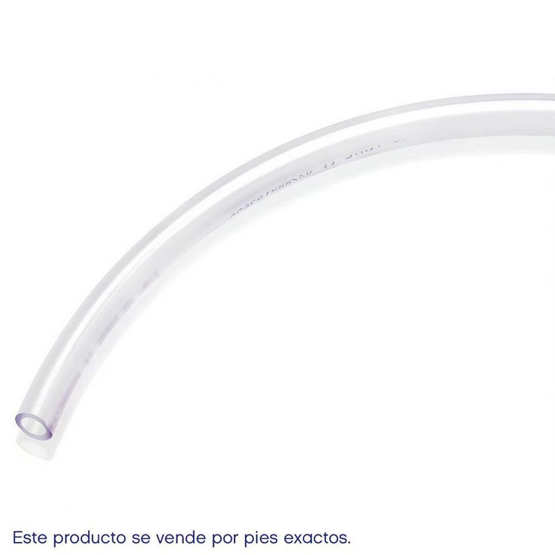 Manguera de Vinil Transparente Multipropósito 3/8 Plgx1/4 Plg Venta por Metro