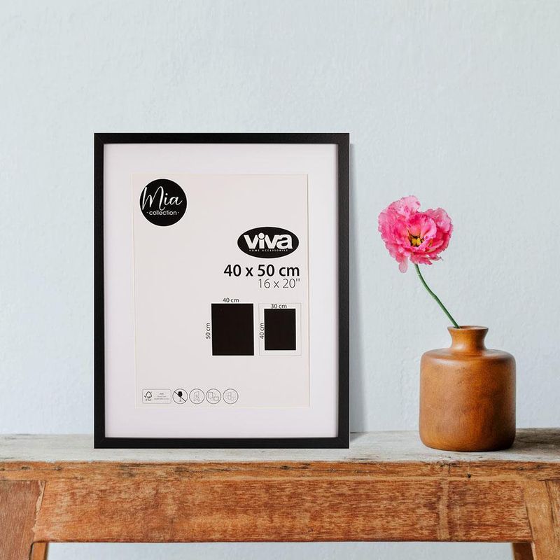 Marco Para Foto 40X50 Cm Negro - Viva