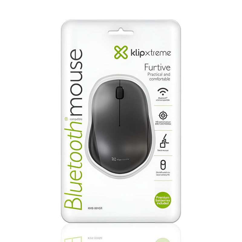 Mouse Óptico Inalámbrico Furtive Gris y Negro - Klipxtreme