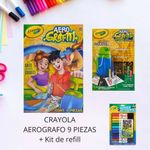 Set De Aerógrafo 9 Pzas + Refill - Crayola