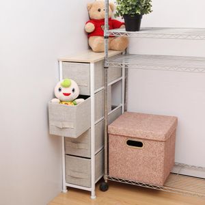 Gavetero Beige de 4 Gavetas Angosto