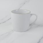 Pocillo De Porcelana Blanco Con Borde Dorado 12 Oz - Toscana