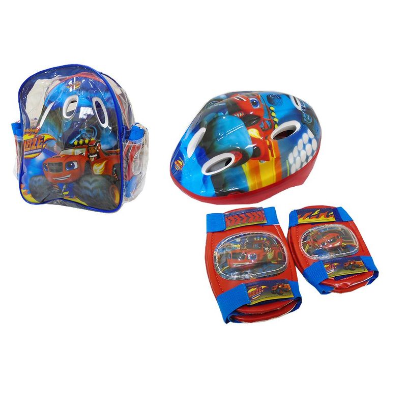 Kit De Protección Casco Rodilleras Y Coderas Blaze - Disney