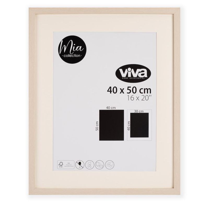 Marco Para Foto 40X50 Cm Madera Clara - Viva
