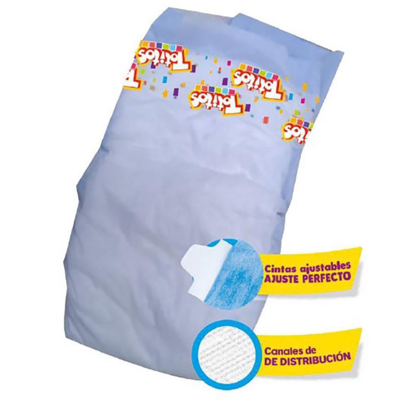 Pañal Desechable Blanco Talla Xg De 50 Unidades - Totitos