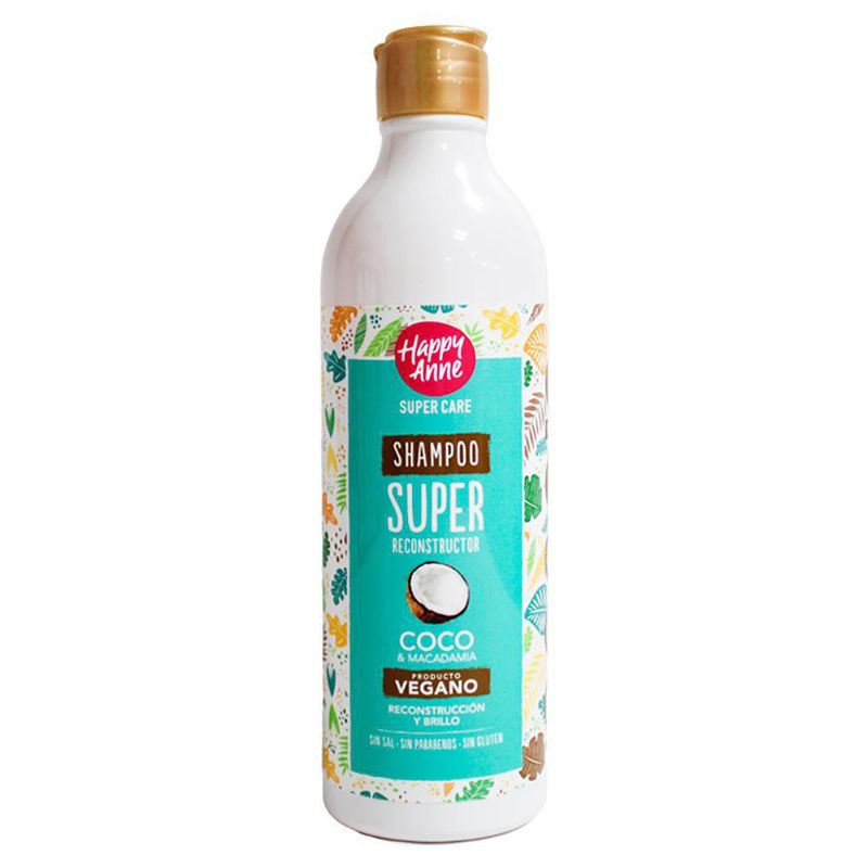 Shampoo Super Reconstrucción Coco Y Macadamia 340 Ml - Happy Anne