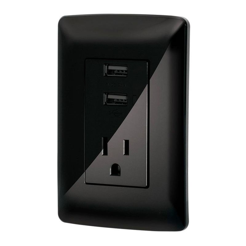 Tomacorriente Doble 2 Polos + Tierra - Volteck
