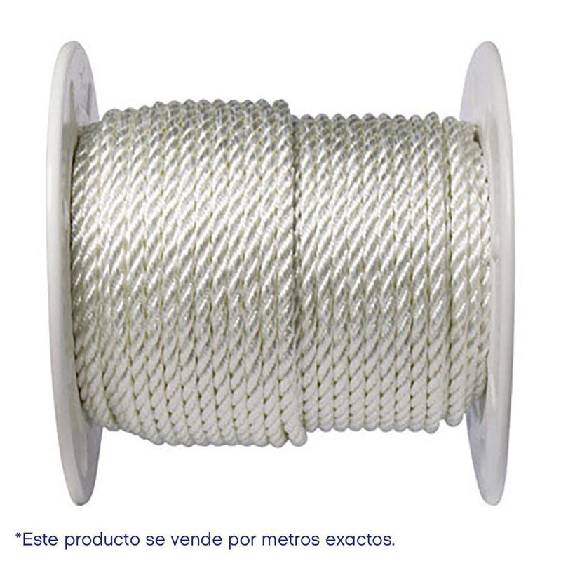 Lazo de Nylon Retorcido Blanco 1/4 Plg x 1 M