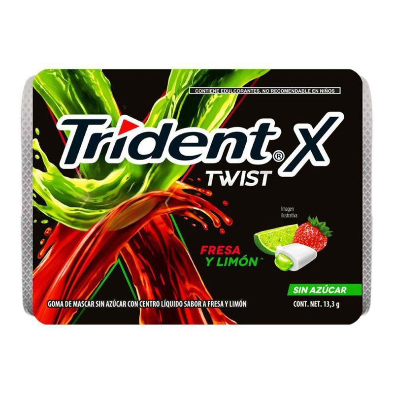 Goma De Mascar Splash Sabor Fresa Y Limón 13.3 G - Trident