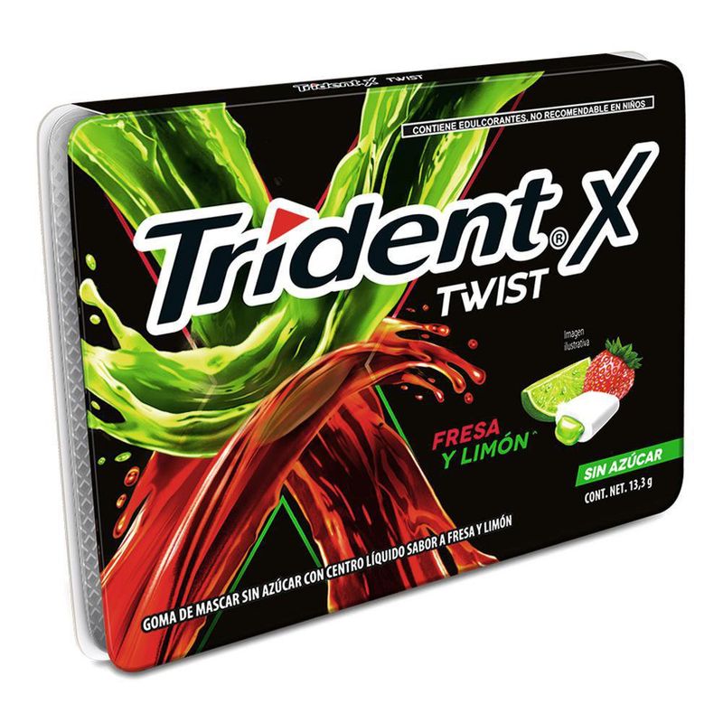 Goma De Mascar Splash Sabor Fresa Y Limón 13.3 G - Trident