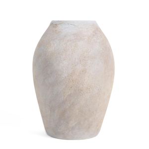 Florero Cerámico Gris Texturizado Tipo Piedra