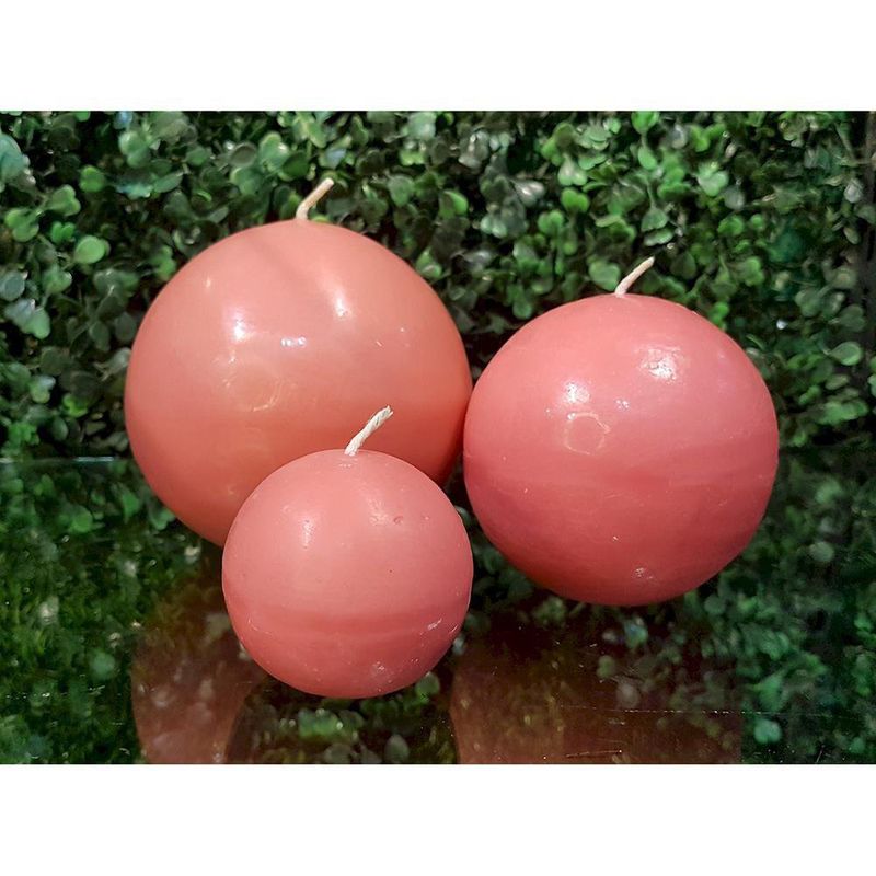 Vela Esférica Coral Aroma Lavanda De 8.09 Cm - Pilandros